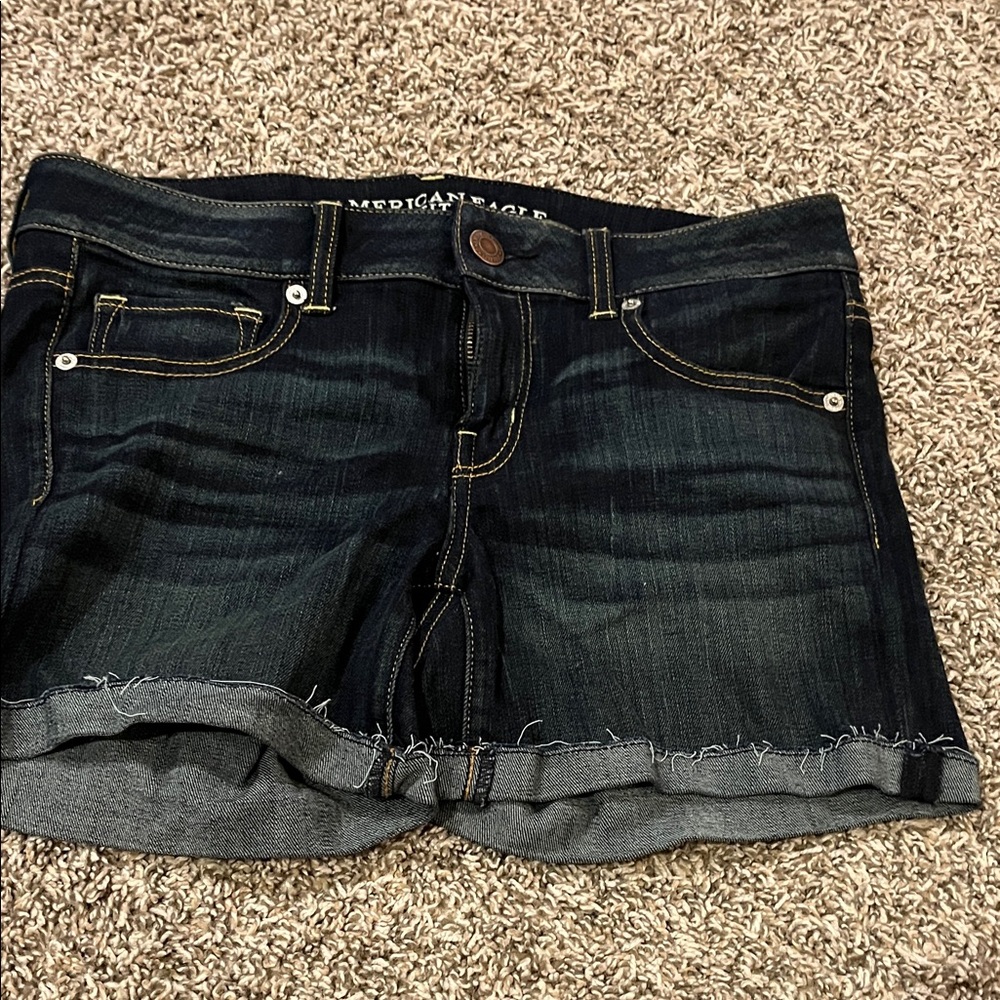 American Eagle Outfitters Women's Dark Blue Jean Shorts